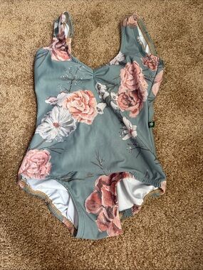 Floral One-Piece Leo in Sage Green and Blush